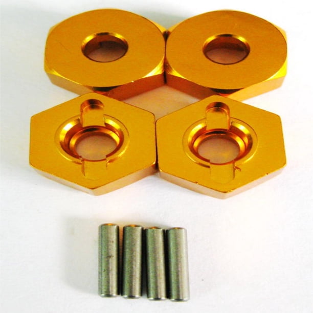Vogacara RCGOFFLOW rueda de montaje hexagonal pieza de coche RC adaptador fuerte para 1/10 AXIAL SCX10 Crawler RC pieza de actualización Kits de construcción modelo Dorado