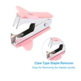 thumbnail image 5 of Uxcell Desk Stapler Set with Staples, Claw Portable Staple Remover Effortless Stapler, Pink, 5 of 6