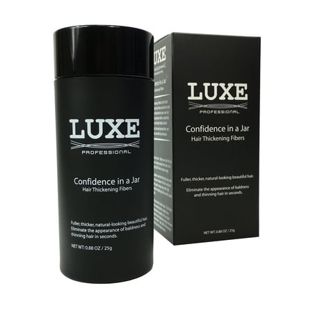 LUXE Hair Thickening Fibers with Natural Keratin-2 Months+ Supply!-Confidence in a Jar! - Dark Brown  - Multiple Colors