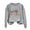 Gray, variant on ICHUANYI Women's Crew Neck Easter Print Long Sleeve Top Sweatshirts