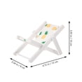 thumbnail image 2 of HEALEEP 1Set Nautical Style Chairs Model Decor White Wood Cloth Lightweight Foldable For Living Room Bedroom Study, 2 of 6