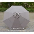 thumbnail image 6 of Covered Living Double Vented 9ft Market Umbrella Canopy 8 Ribs Taupe (Canopy Only), 6 of 6