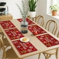 thumbnail image 2 of Festive Winter Gingerbread Placemats, Red Holiday Table Mats for Dining Room, Non-Slip Washable Indoor Outdoor Party Decorative Placemat Set of 6, 2 of 6
