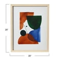 thumbnail image 2 of Creative Co-Op Abstract Geometric Print with Solid Wood Frame and Glass Cover, 2 of 6