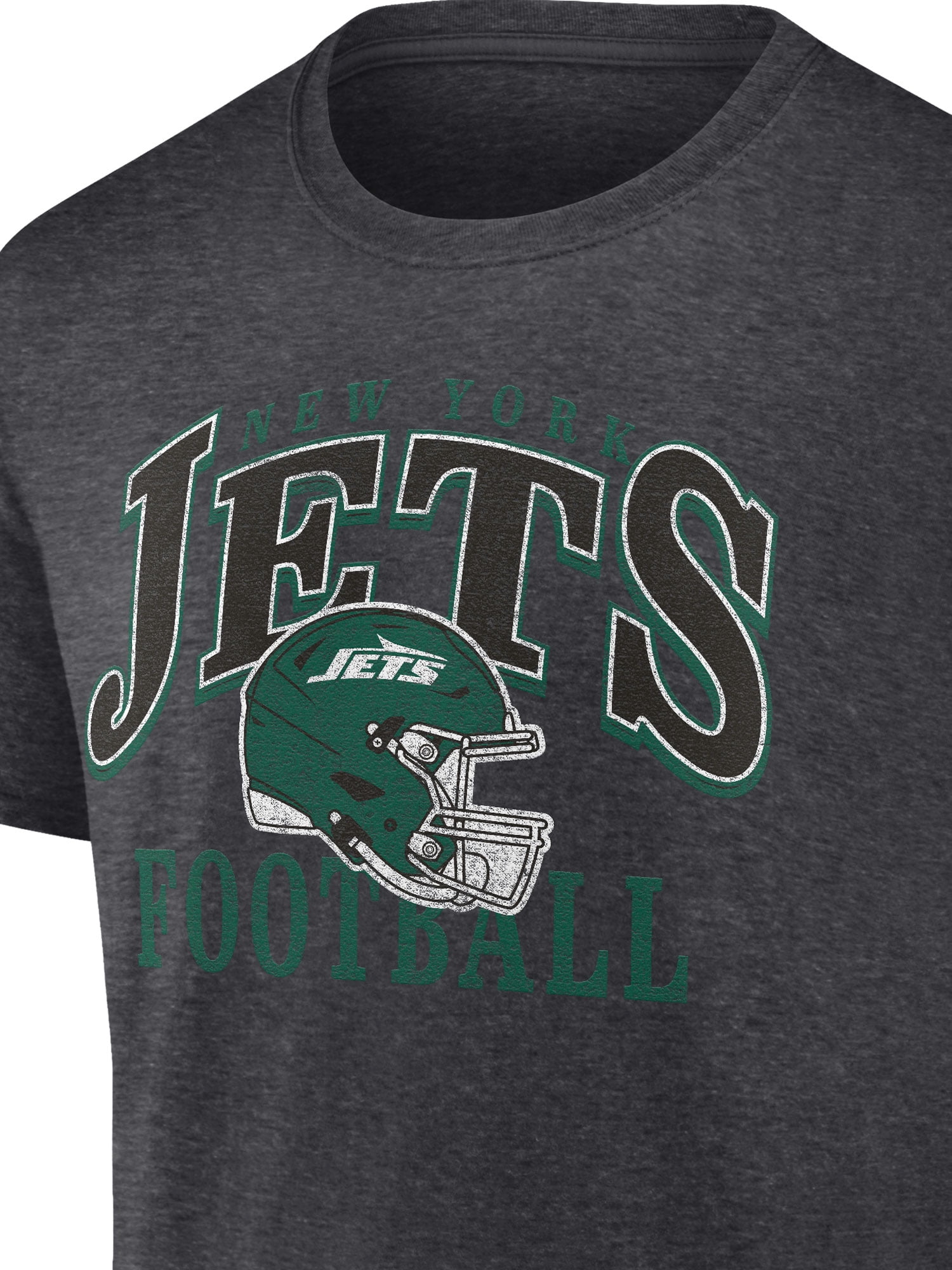 NFL New York Jets Men's Cotton Charcoal Heather Short Sleeve T-Shirt