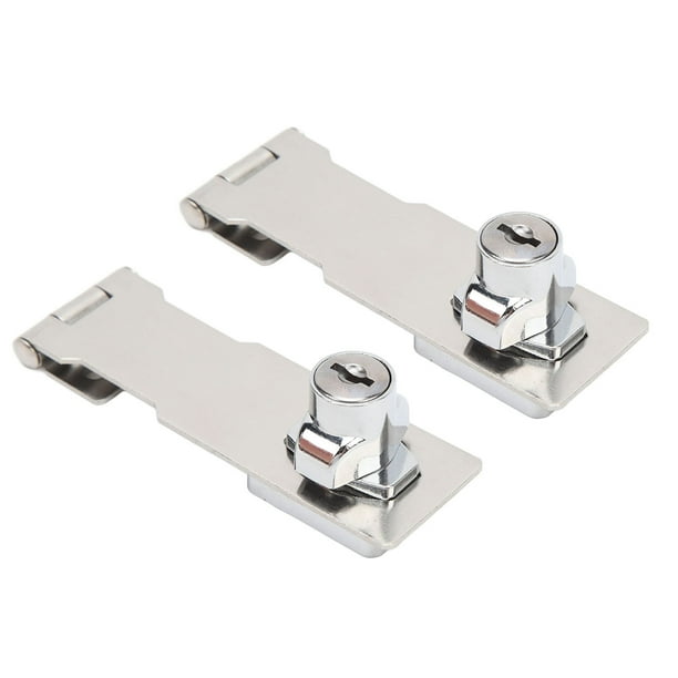 Cerraduras De Cerrojo Con Llave, Pestillo De Cerradura Con Llave De Seguridad Plateado Resistente A La Erosión 2PCS Para Gabinetes