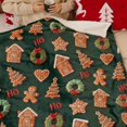 thumbnail image 2 of Christmas Throw Blanket - Soft and Warm Sherpa Christmas 3D Gingerbread Throw Blankets for Couch, Sofa, Bed, Decoration Gift 50"x60", 2 of 8