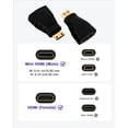 thumbnail image 3 of Adaptador HDMI VCE Mini HDMI a HDMI 4K, compatible con 2 unidades, 3 of 9