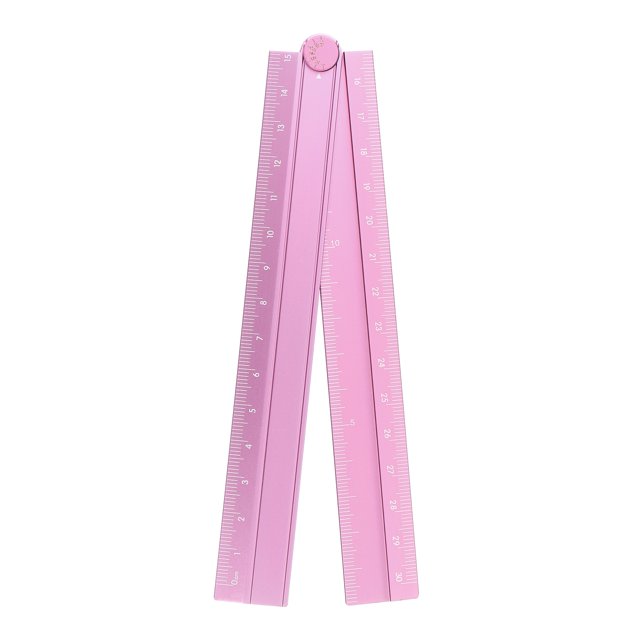 Uxcell Règle Droite Pliante 30cm en Alliage d'Aluminium Métrique, Règle d'Angle Pliable Lotus Rose
