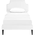 thumbnail image 5 of Modway Corene Twin Vinyl Platform Bed with Squared Tapered Legs in White, 5 of 6