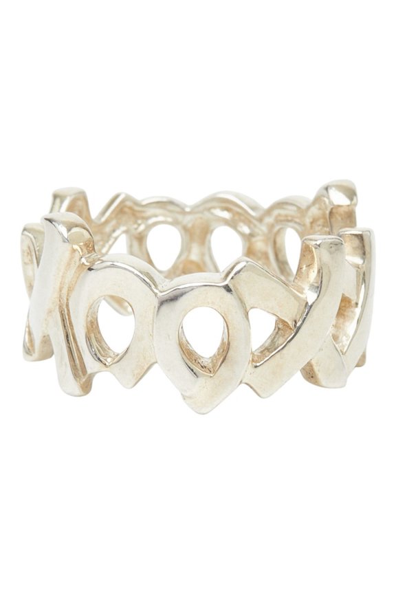 Pre-Owned Tiffany & Co. Love Kiss Ring, Sterling Silver (SV925), Women's Ring.
