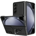 thumbnail image 4 of Elegant Choise Case with Ring Stand and Slide Camera Lens Cover for Samsung Galaxy Z Fold 5 5G, Black, 4 of 17