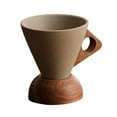 thumbnail image 4 of YWMJZEU Cone Shape Coffee Cup Ceramic Tea Cup, Drinking Mug with Handle, Base Cone Shape S Bead base, 4 of 9