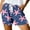 Blue, variant on Womens Shorts Print Loose Lace Up High Waisted Sports Summer Casual Beach Shorts with Pockets S-2XL