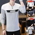 thumbnail image 4 of Mens Long Sleeve Round Neck Gym Muscle Fitness Bodybuilding Blouse Tee Tops, 4 of 11