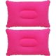 thumbnail image 1 of 2 piezas de almohadas inflables rosas para viajes o campamentos - Almohadas inflables, 1 of 5