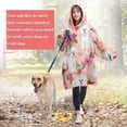 thumbnail image 4 of Pink Bichon Frise and Flower Wearable Oversized Blanket,Wearable Blanket Hoodie for Adults,Cozy Hooded Blankets with Super Pockets,Super Warm Fuzzy Pullover for Women & Men, 4 of 6