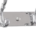 thumbnail image 3 of Unique Bargains 13.6' Dual 4 Hooks Coat Rack Wall Hooks Coat Hooks Silver Tone, Plating, 3 of 8