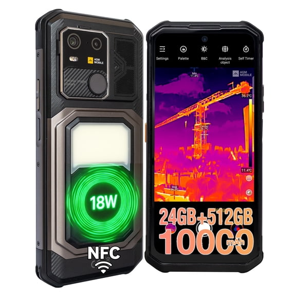 AGM G3 Pro Unlocked Rugged Smartphone for T-Mobile, 12GB 512GB, Thermal Imaging Camera, 6.72" FHD 