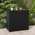 thumbnail image 2 of Hemoton Weatherproof Black Plastic Outdoor Storage Cabinet for Garage and Patio Organization, 2 of 10