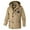Khaki, variant on Quinlirra Winter Jackets for Men Men's Stitching Drawstring Hooded Slim Fashion Jacket Coat Outwear