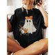 thumbnail image 1 of Women's Fall Graphic T-Shirt - "Just a Who Loves Fall" Pumpkin & autumn Leaves Print, Breathable Cotton Moisture-Wicking Casual Sporty Tee for Spring/Summer, Ladies Tops and Blouses for Fall, Seasona, 1 of 6