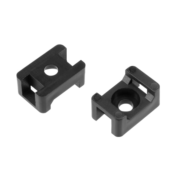 Cable Tie Base Saddle Type Wire Holder Nylon 9.2mm Hole Width Black 52Pcs HC-2