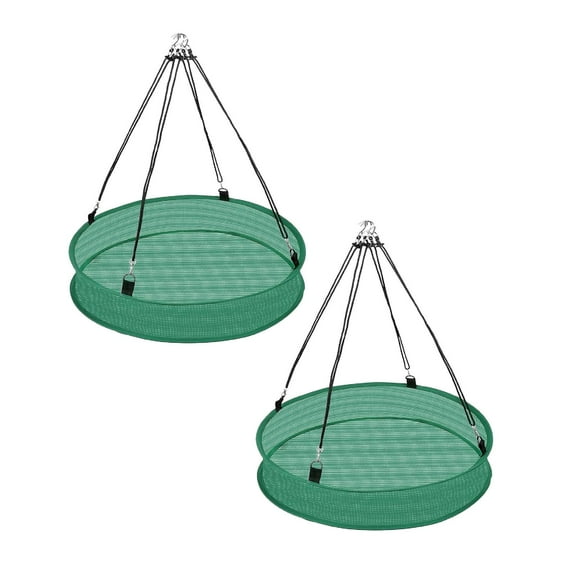 2Pack Bird Catcher Tray For Hanging Bird Feeder Platform Large Birds Feeder Trays With Adjustable Hanging Hoop For Outdoor Garden Bird Feeders Home Decor