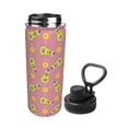 thumbnail image 2 of Yiaed Avocado And Sun Print Sports Insulated Kettle Bottle Reusable Stainless Steel Insulated Cup, Outdoor Portable Casual Stainless Steel Insulation Cup, 2 of 7