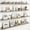 Grey, variant on Floating Picture Ledge Shelves for Wall Set of 4, 48 Inch Wall Shelves with Lip Long Large Nursery Book Shelf for Toys Storage Kids Bookshelf Wall Mounted Living Room Bedroom Decor Frames