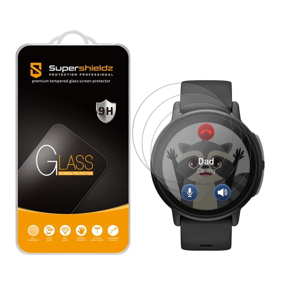 (3 Pack) Supershieldz Designed for Garmin (Bounce 2) Tempered Glass Screen Protector, Anti Scratch, Bubble Free
