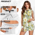 thumbnail image 5 of KUIFORTI Lemon Flower Couple Golf Matching Outfits Matching Couple Golf Shirts Woman Golf Clothing Set with Pocket Built in Shorts Breathable Fabric for Golf,Tennis,Hiking,Running,Gym, 5 of 7