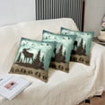 thumbnail image 5 of Moose Throw Pillow Covers 16x16 Inch Rustic Pillow Covers,Woodland Animals Cushion Covers Retro Brown Wildlife Reindeer Elk Deer Paw Print Farmhouse Decor, 5 of 7