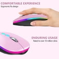 thumbnail image 4 of Ratón inalámbrico HOTLIFE LED Slim Recargable Bluetooth Rosa, 4 of 7
