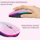 thumbnail image 4 of Ratón inalámbrico HOTLIFE LED Slim Recargable Bluetooth Rosa, 4 of 7