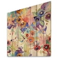 thumbnail image 2 of Designart 'Abstract Bouquet Floral Botanical Flowers' Modern Print on Natural Pine Wood, 2 of 5