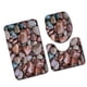 thumbnail image 2 of Juego de alfombras de baño con estampado de piedra 3D, alfombrillas de baño antideslizantes, alfombrillas decorativas para asiento de inodoro, alfombra 3 piezas seitruly JJ25267-05, 2 of 5