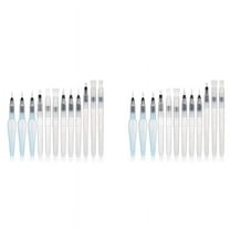 Water Color Brush Pen Set 24 Pcs Water Paint Brushes Refillable Watercolor Brush Pens for Student, , Craft (24Pcs)