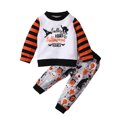thumbnail image 1 of ITFABS Kids Cartoon Patterns Print O-Neck Long Sleeve Blouse+ Long Pants, 1 of 9