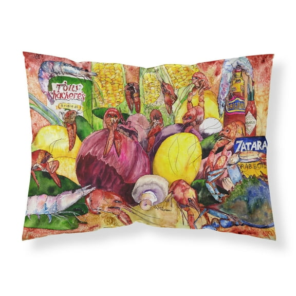 Crawfish with Spices and Corn Fabric Standard Pillowcase