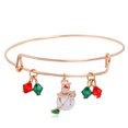 thumbnail image 1 of Brazalete navideño para mujer, dijes navideños, acabado brillante, pulseras navideñas, 1 of 5