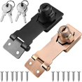 thumbnail image 1 of Cerradura de puerta con llave 2 piezas Brillar Negro + Rojo Antiguo Electrónica, 1 of 5