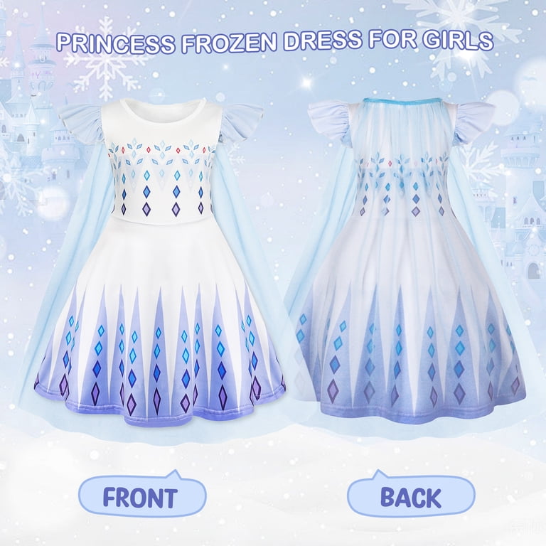 princess fancy dress 2 3 years Benylion Princess Ice Dress, Cape Girls Cosplay Costume, Fancy Birthday  Outfit, 2-3 Years