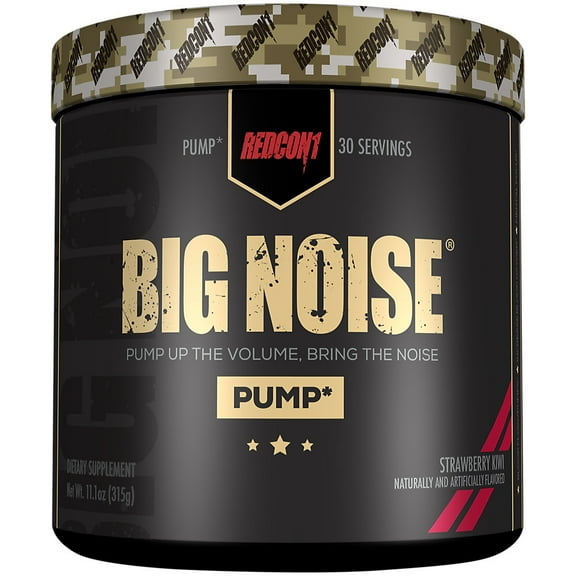 Redcon1 Big Noise Non-Stimulant Pre-Workout Strawberry Kiwi, 30 Servings