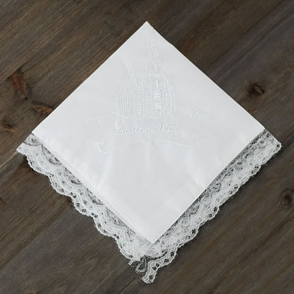 Ringmasters Layton Utah Temple Lace Handkerchief