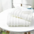 thumbnail image 6 of 2 Pack Ribbed Striped Hand Towels - Hotel & Spa Cotton Face Towels Quick Drying, 6 of 6