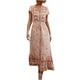 thumbnail image 1 of Vestidos Para Mujer Moda Casual Cuello en V Impreso Elástico Manga Corta Vestido Con Botones Falda Odeerbi ODB127365, 1 of 8