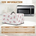 thumbnail image 5 of TSOVTHRID Pink Bowknot White Print Microwave Oven Dust Cover Dust-Proof Heavy Duty Microwave Oven Cover with Handle Decor Accessories for Kitchen, 18.25"W x 14.5"D x 11"H, S, 5 of 7