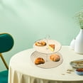 thumbnail image 6 of Aihimol 2 Tier Cake Stand,Dessert Stand,Cupcake Stand,Tea Party Pastry Serving Platter,Food Display Stand for Tea/Coffee/Birthday/Wedding/Women/Afternoon/Gift - Yellow, 6 of 6
