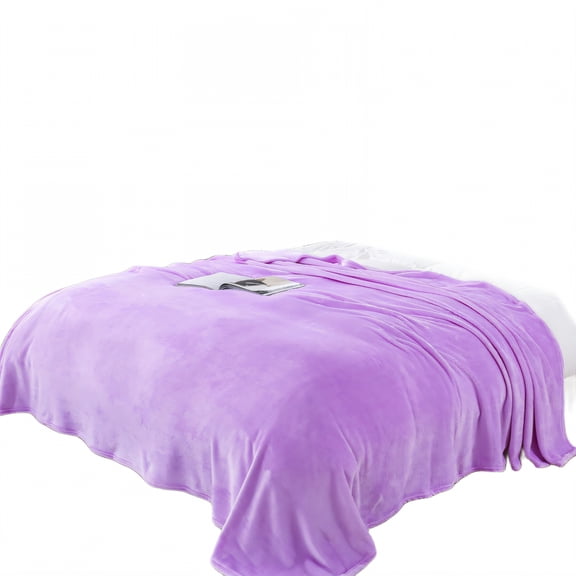 AUQ Throw Blanket,Cat-Petted Smoothness Warm Blanket,Relaxing Sleep Texture Throw Blanket for Couch,Purple,20*28in